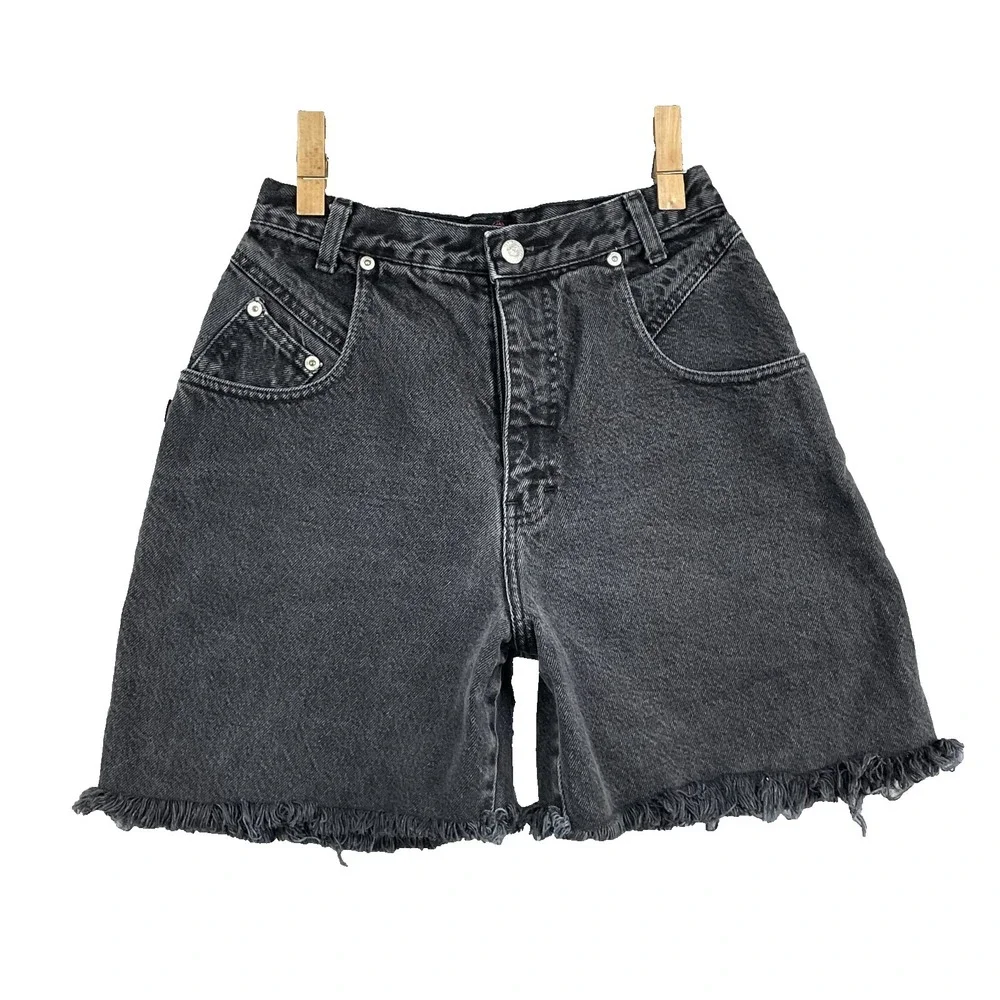 VTG Sasson Jean Shorts Womens 7/8 High Rise Cut Off Y2K Retro 90s American Denim